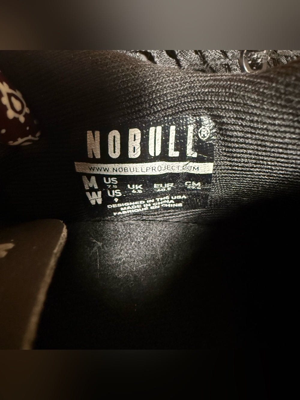 NOBULL Diamond Mesh Runner Black Gum Running Shoes Men’s 7.5 Knit Top - Picture 9 of 11
